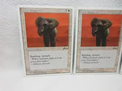 WAR ELEPHANT X3 MAGIC THE GATHERING CHRONICLES VTG Trading Card #360 - Image 3