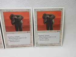 WAR ELEPHANT X3 MAGIC THE GATHERING CHRONICLES VTG Trading Card #360 - Image 4