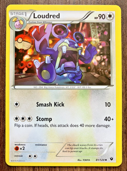 Loudred 81/124 - 2016 Pokemon Fates Collide Uncommon Card - CLEAN NM - Image 1