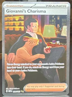 Pokemon Giovanni's Charisma 204/165 Sv: Scarlet & Violet 151 Full Art Holo Card - Image 1