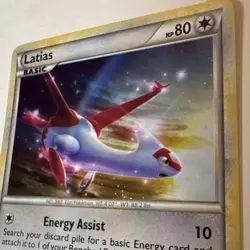 Pokemon Latias HGSS10 HGSS Cracked Ice Holo Promo Basic 80 HP Dragon Card 2010 - Image 2