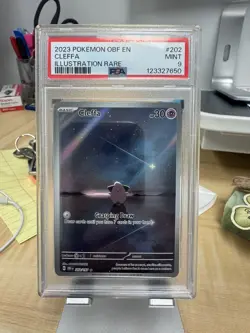Pokemon TCG Cleffa Obsidian Flames Illustration Card 202/197 PSA 9 - Image 1