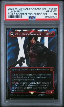 2025 MTG FINAL FANTASY CLIVE, IFRIT'S DOMINANT/IFRIT, WARDEN OF INFERNO PSA 10 - Image 1