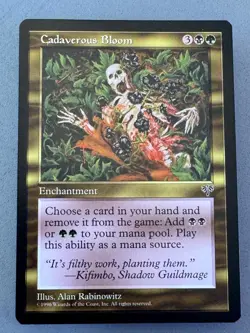 Cadaverous Bloom MTG Mirage—Never Played Near Mint—Vintage Magic RESERVE LIST - Image 1