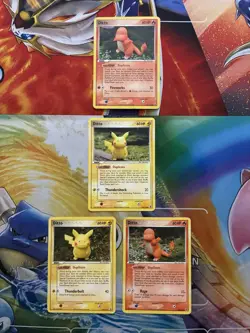 Vintage Pokemon Card Lot Ditto Pikachu Charmander Fire - Image 1