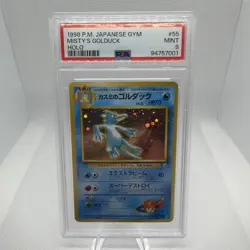 1998 POKEMON JPN GYM #55 MISTY'S GOLDUCK-HOLO PSA 9 🔥SWIRL🔥 - Image 1