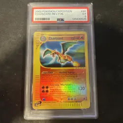 Pokemon TCG 2002 Expedition Charizard Reverse Foil holo 6/165 PSA 5 excellent - Image 1