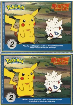 Pikachu, Raichu, Evolution Set, Pokemon Poketrivia Movie Cards Burger King 1999 - Image 2