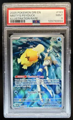 2025 Pokemon Destined Rivals Misty's Psyduck #193/182 PSA 9 - Image 1