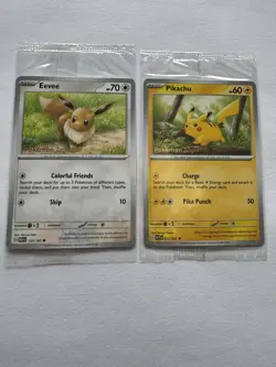 Pokemon TCG Eevee + Pikachu Pokemon Together Stamp Exclusive Sealed Promo - Image 1