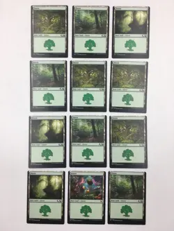 MTG Misprint/Miscut Card Lot - Magic The Gathering Miscut Mountain Lands - Image 1