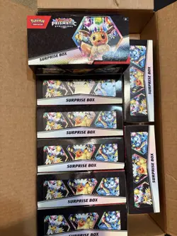 Pokemon Prismatic Evolutions 9 Surprise Box (EMPTY) Storage Box & Dividers ONLY - Image 1