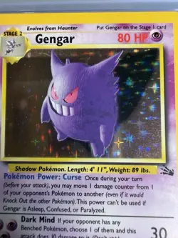 Pokemon Gengar 5/62 Fossil Holo Rare 1999 Wizards HP 80 Stage 2 - Image 4