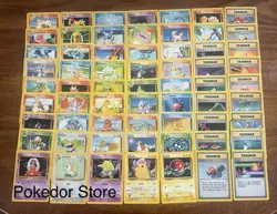 1999 Pokemon Cards Complete Base, Jungle, Fossil Unlimited Common & Uncommon NM - Image 1