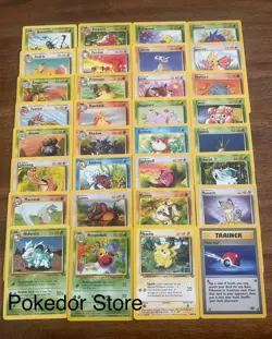 1999 Pokemon Cards Complete Base, Jungle, Fossil Unlimited Common & Uncommon NM - Image 3