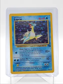 LAPRAS 1999 POKEMON ORIGINAL FOSSIL HOLO RARE 10/62 Q5716 - Image 1