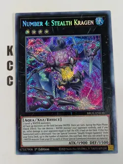 Yu-Gi-Oh! 1st Edition Holo BROL-EN030 Number 4: Stealth Kragen - Image 1