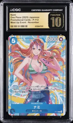 2025 ONE PIECE PROMO CARDS MEET UP EVENT- NOVEMBER #P-112 NAMI CGC 10 PRISTINE - Image 1