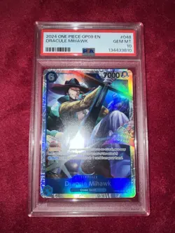 2024 ONE PIECE OP09-EMPERORS IN THE NEW WORLD #048 DRACULE MIHAWK PSA 10 - Image 1