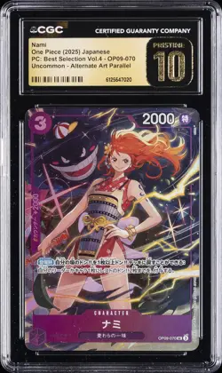 2025 ONE PIECE JPN BEST SELECTION VOL.4 #OP09-070 NAMI CGC 10 PRISTINE - Image 1