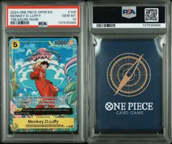 2024 One Piece OP08-Two Legends Monkey D. Luffy #109 Treasure Rare PSA 10 - Image 3