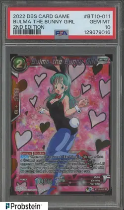 2022 DBS Card Game 2nd Edition #BT10-011 Bulma The Bunny Girl PSA 10 GEM MT - Image 1