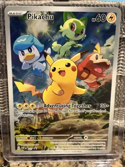 Pokemon Pikachu TCG Full Art Holo Promo Card SVP Black Star #27 - Image 1