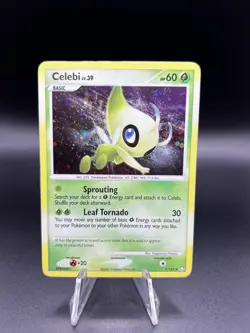 Celebi Lv.39 7/123 Mysterious Treasures Ultra Holo Rare Pokemon Card LP+ - Image 1