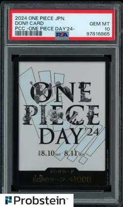 #2 2024 One Piece Japanese PCC One Piece Day Don!! Card PSA 10 GEM MINT - Image 1