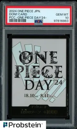 #6 2024 One Piece Japanese PCC One Piece Day Don!! Card PSA 10 GEM MINT - Image 1