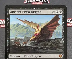 MTG Ancient Brass Dragon- DAMAGED -CL: Battle for Baldur's Gate Magic Card #111 - Image 3