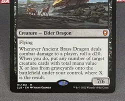 MTG Ancient Brass Dragon- DAMAGED -CL: Battle for Baldur's Gate Magic Card #111 - Image 4