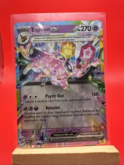Pokemon TCG Espeon EX Prismatic Evolutions Rainbow Double Rare Holo Card 034/131 - Image 1