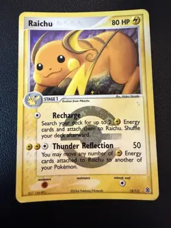 Pikachu & Pichu Lot + Reverse Holo Raichu EX Era Vintage Pokemon Card Bundle (8) - Image 3