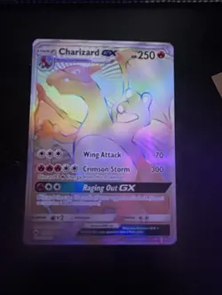 Charizard GX Rainbow Rare Holo Card 150/147 Sm-Burning Shadows Series NM-M - Image 1