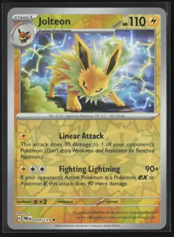 Jolteon Rare Prismatic Evolutions 029/131 NM Pokemon Card Reverse Holo - Image 1