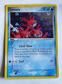 CORSOLA ex Hidden Legends POKEMON 2004 Holo Trading Card 32/101 Pokemon TCG ✨ - Image 1