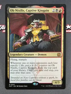 MTG Ob Nixilis, Captive Kingpin- DAMAGED -MOM: The Aftermath Magic Card #041 - Image 1