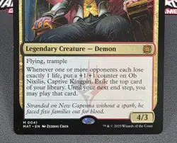 MTG Ob Nixilis, Captive Kingpin- DAMAGED -MOM: The Aftermath Magic Card #041 - Image 4