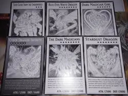 Yugioh Duel Overload 6 Oversized Card Big Jumbo Dark Magician Girl Blue-Eyes - Image 1