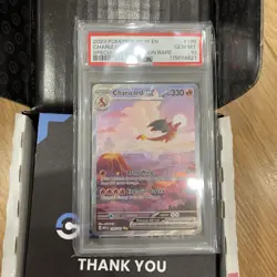 Pokemon TCG Charizard EX 199/165 Scarlet Violet 151 English Card PSA 10 GEM MINT - Image 1