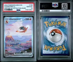 Pokemon TCG Charizard EX 199/165 Scarlet Violet 151 English Card PSA 10 GEM MINT - Image 5