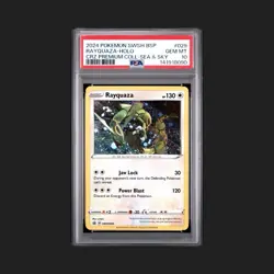 2024 Pokemon Rayquaza SWSH029 Black Star Promo Holo Card Cosmos PSA 10 - Image 1