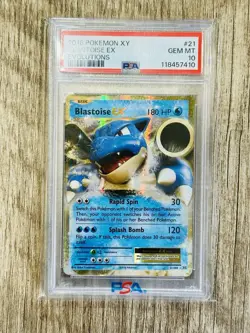 Pokemon TCG XY Evolutions Blastoise EX NM 21/108 Ultra Rare Holo Card - Image 1