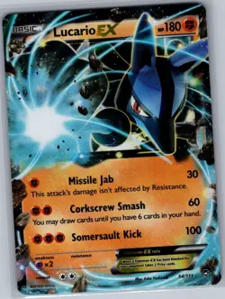 Lucario EX 54/111 XY - Furious Fists - Pokemon Card - NM - Image 1