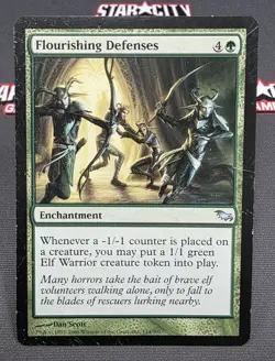 MTG Flourishing Defenses- DAMAGED -Shadowmoor Magic the Gathering Card #114 - Image 1