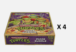 Sealed Teenage Mutant Ninja Turtles Pizza Bundle Case PRESALE Magic MTG Lot of 4 - Image 1