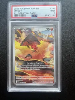 Magby PSA 9 2023 Pokemon English PARADOX RIFT ILLUSTRATION RARE #186 - Image 1