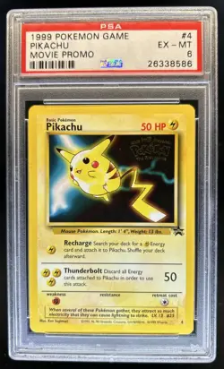 1999 Pokemon Wizards Black Star Promos Pikachu #4 PSA 6 - Image 1