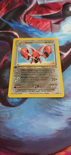 Pokemon Scizor Rare 1st Edition Card #29/75 Neo Discovery TCG 2001 English - Image 2